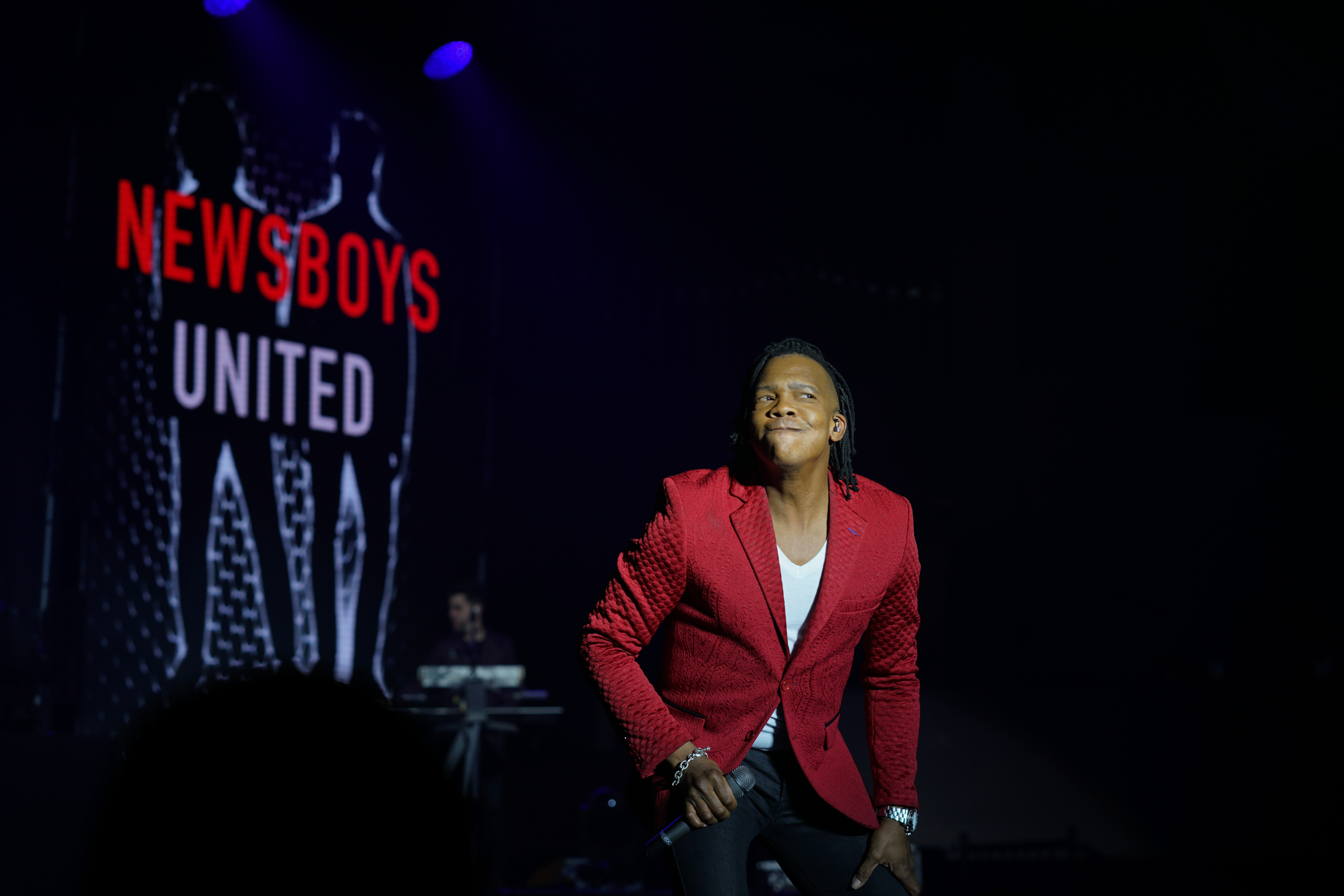 Newsboys Concert - solo photo of lead singer