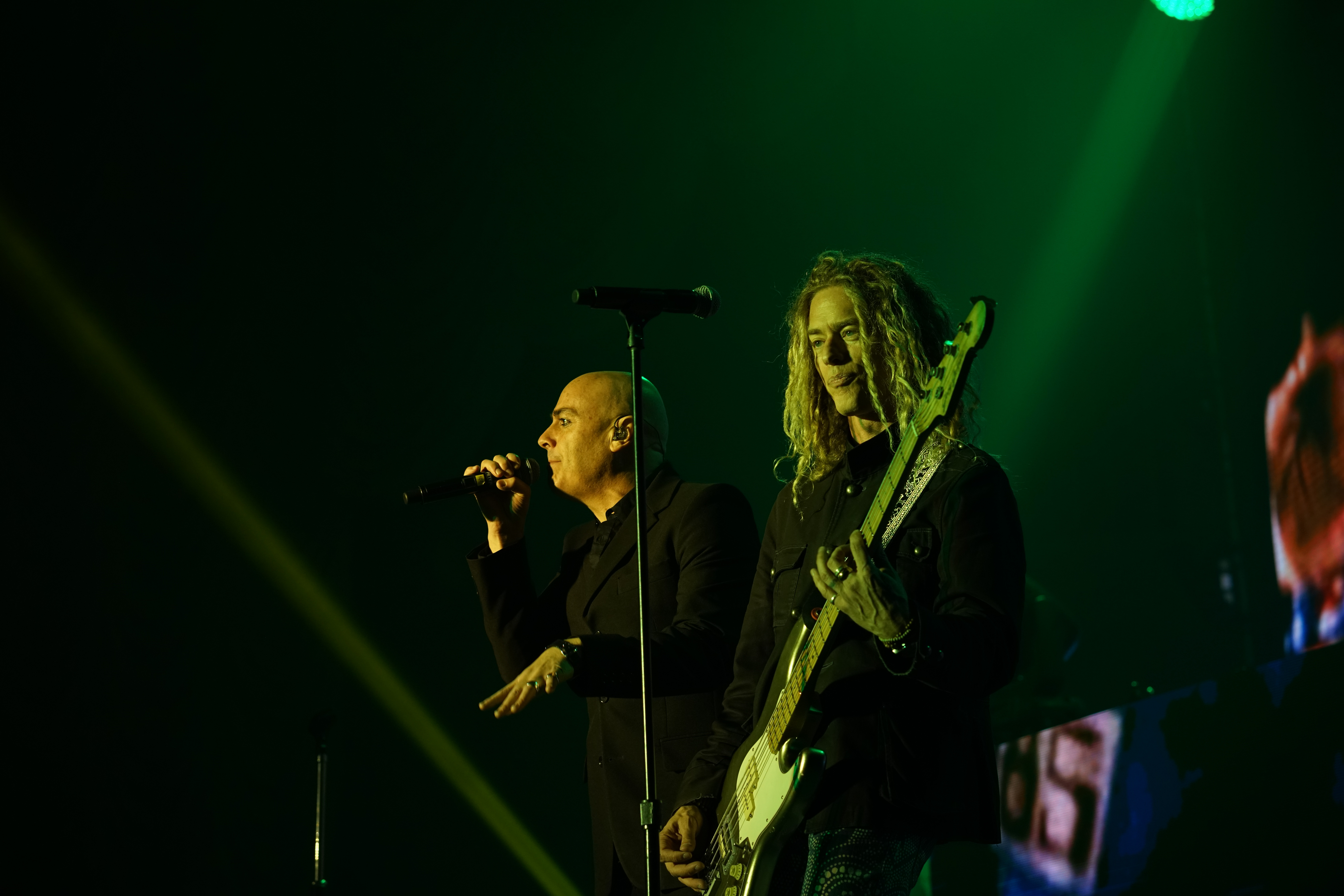 Newsboys concert - photo of lead singer and lead guitar player